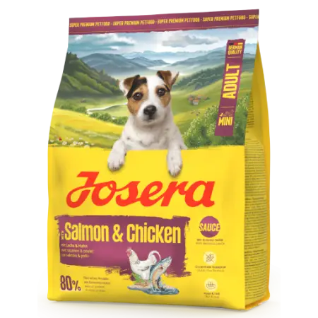 Сухий корм Josera Mini Adult Salmon & Chicken для дорослих собак малих порід з лососем та куркою 900 г