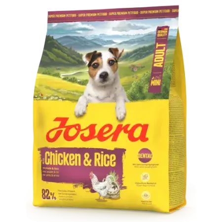 Сухий корм Josera Mini Adult Chicken & Rice (Miniwell) для дорослих собак малих порід, з куркою та рисом 900 г