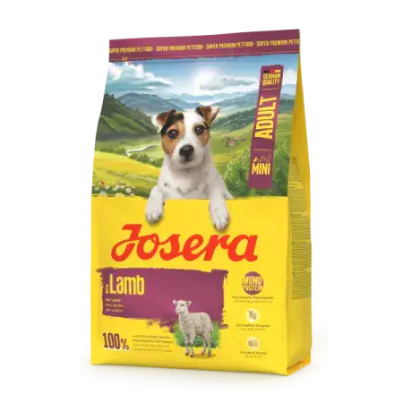 Сухий корм Josera Adult Mini Deluxe Grainfree беззерновой для дорослих собак малих порід, з ягням, 3 кг
