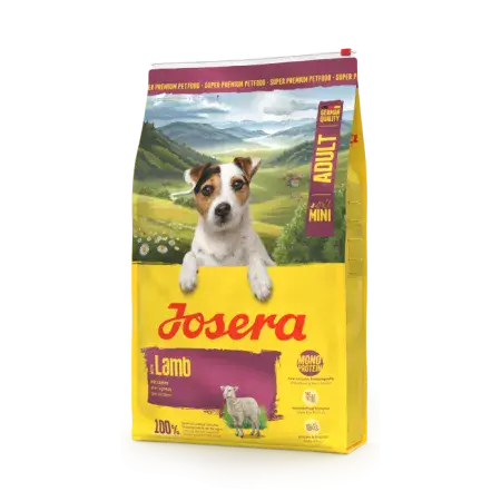 Сухий корм Josera Adult Mini Deluxe Grainfree беззерновой для дорослих собак малих порід, з ягням, 10 кг