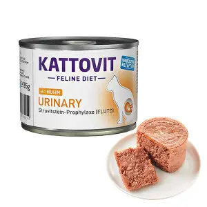 Вологий лікувальний корм консерви для котів із захворюваннями нижніх сечовивідних шляхів Kattovit Veterinary Urinary Chicken беззерновий курка 185г