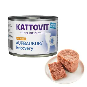 Вологий лікувальний корм консерви для котів у період відновлення Kattovit Veterinary Recovery курка, свинина беззерновий 185г