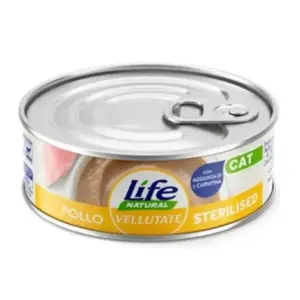 Влажный корм Lifecat Vellutate Wet sterilized chicken для стерилизованных кошек паштет с куриным филе 70 г