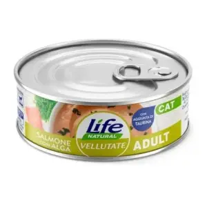 Влажный корм Lifecat Vellutate Wet salmon with seaweed для кошек паштет лосось с морскими водорослями 70 г