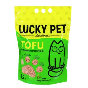 Наповнювач Lucky Pet з тофу для котячого туалету, з ароматом лаванди, 12 л