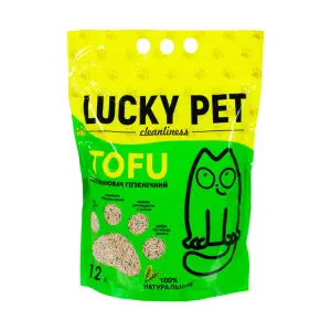 Наповнювач Lucky Pet з тофу для котячого туалету, гіпоалергений, 12 л
