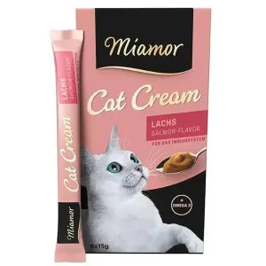 Рідкі ласощі Miamor Cream Lachs для котів з Лососем 6 шт по 15 г