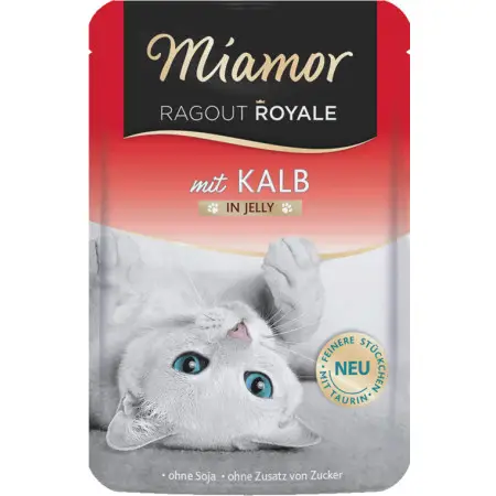 Вологий корм Miamor Ragout Royale Kalb для дорослих котів Королівське меню з телятиною у желе 100 г