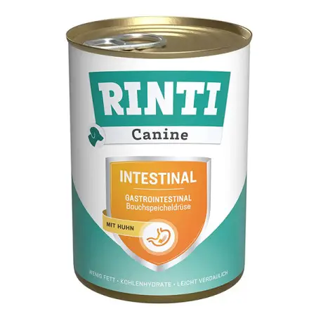 Диетический влажный корм Rinti Canine Veterinary Intestinal для взрослых собак с заболеваниями ЖКТ и поджелудочной железы с курицей 400 г