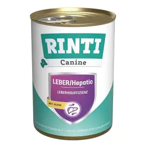 Дієтичний вологий корм Rinti Canine Veterinary Hepatic для дорослих собакіз із захворюваннями печінки з куркою 400 г