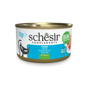 Вологий корм Schesir Tuna для дорослих котів з тунцем в желе 70 г
