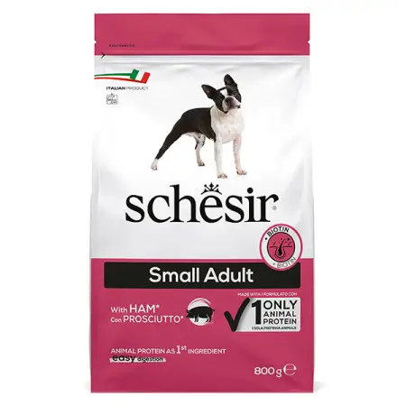 Schesir Dog Small Adult Ham ШЕЗИР ВЗРОСЛЫЙ МАЛЫХ Ветчина сухой монопротеиновый суперпремиум корм для собак малых пород 800 г