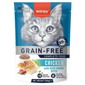 Сухий беззерновий корм Wanpy Adult Cat Grain Free Chicken для дорослих котів з куркою 500 г