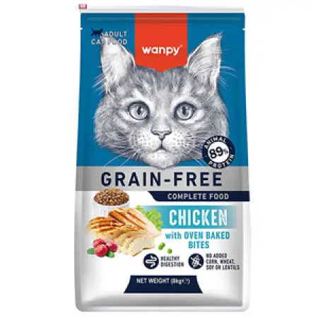 Сухий беззерновий корм Wanpy Adult Cat Grain Free Chicken для дорослих котів з куркою 8 кг