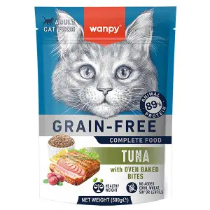 Сухий беззерновий корм Wanpy Adult Cat Grain Free Tuna для дорослих котів з тунцем 500 г