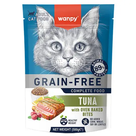 Сухий беззерновий корм Wanpy Adult Cat Grain Free Tuna для дорослих котів з тунцем 500 г