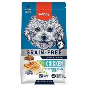 Сухий беззерновий корм Wanpy Puppy Dog Grain Free Chicken для цуценят всіх порід з куркою 1,5 кг