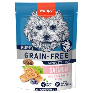 Сухий беззерновий корм Wanpy Puppy Dog Grain Free Salmon для цуценят всіх порід з лососем 500 г