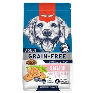 Сухий беззерновий корм Wanpy Adult Dog Grain Free Salmon для дорослих собак всіх порід з лососем 1,5 кг