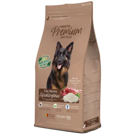 Сухий гіпоалергенний корм happyOne Premium Adult Dog Hypoallergenic Преміум для дорослих собак 12 кг