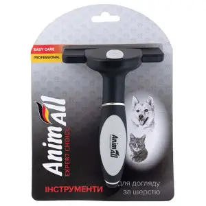 Дешеддер AnimAll MG9720 для вичісування котів та собак розмір М Сірий