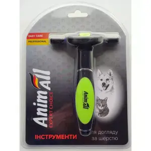 Дешеддер AnimAll MG9720 для вичісування котів та собак розмір М Зелений