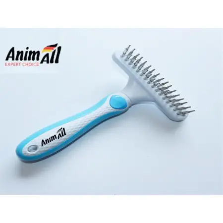 Гребінець-граблі AnimAll Groom для тварин, Блакитна