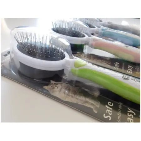 Гребінець-щітка 2 в 1 AnimAll Groom, блакитна
