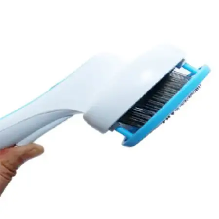 Пуходерка AnimAll Groom MG9702 для собак і котів, з автоматичною системою очищення, сіра