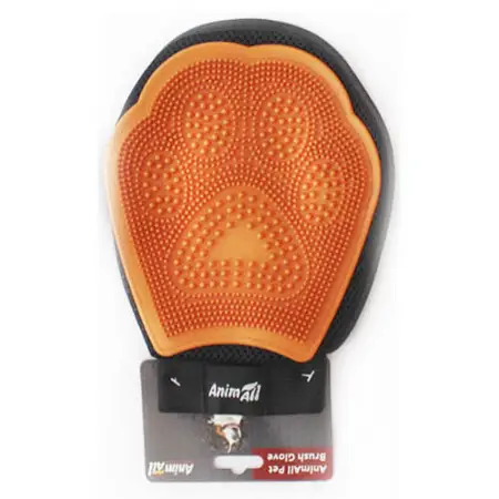 Рукавичка для вичісування шерсті AnimAll Groom MG9608 для тварин, помаранчева