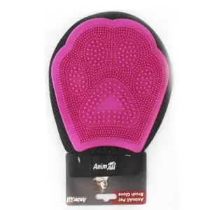 Рукавичка для вичісування шерсті AnimAll Groom MG9608 для тварин, рожева