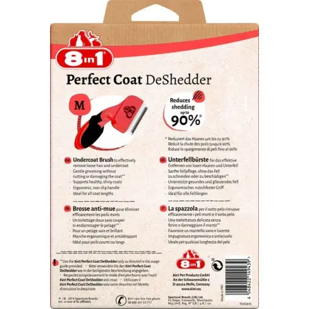 Дешеддер 8in1 Perfect Coat S 4.5 см для вичісування собак, Зелений