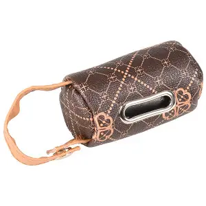 Flamingo Bag Holder Vito ФЛАМІНГО ВІТО сумка-диспенсер з пакетами для збору фекалій собак , Коричневий