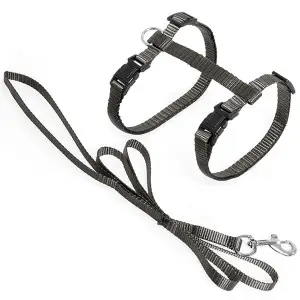 Flamingo Cat Harness and Leash Ziggi ФЛАМІНГО ЗІГГІ шлея та повідець для котів , Cіро-Коричневий