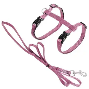 Flamingo Cat Harness and Leash Ziggi ФЛАМІНГО ЗІГГІ шлея та повідець для котів , Cвітло рожевий 
