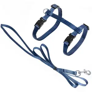 Flamingo Cat Harness and Leash Ziggi ФЛАМІНГО ЗІГГІ шлея та повідець для котів , сіро-блакитний
