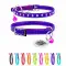 Ошейник WAUDOG Glamour с резинкой, клей.стразами для кошек (ширина 9мм, длина 22-30см) фиолетовый