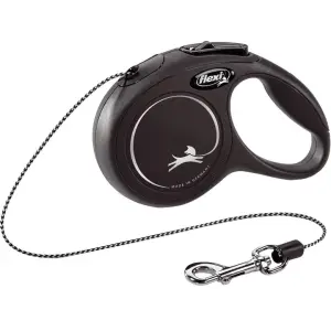 Повідець-рулетка Flexi Classic XS, для собак до 8 кг, трос 3 м, чорний