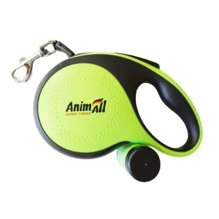 AnimAll рулетка-повідець з диспенсером S до 15 кг/3 метрів зелена, MS7016-B, (Х/24/Х)