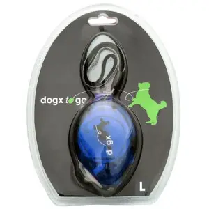 Flamingo Dogx2GO Belt Glassy L ФЛАМІНГО БЕЛТ ГЛАССІ повідець рулетка для собак до 35кг, світловідбивна стрічка 2м , Cиній