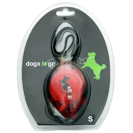 Flamingo Dogx2GO Belt Glassy S ФЛАМІНГО БЕЛТ ГЛАССІ повідець рулетка для собак до 12кг, світловідбивна стрічка 2м , Червоний