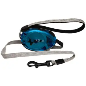 Flamingo Dogx2GO Belt Glassy S ФЛАМІНГО БЕЛТ ГЛАССІ повідець рулетка для собак до 12кг, світловідбивна стрічка 2м , Cиній