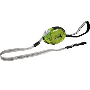 Flamingo Dogx2GO Belt Glassy S ФЛАМІНГО БЕЛТ ГЛАССІ повідець рулетка для собак до 12кг, світловідбивна стрічка 2м , Зелений