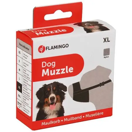 Flamingo Muzzle Nylon XL ФЛАМІНГО НЕЙЛОН намордник для собак порід вівчарка, ротвейлер, ньюфаундленд , XL