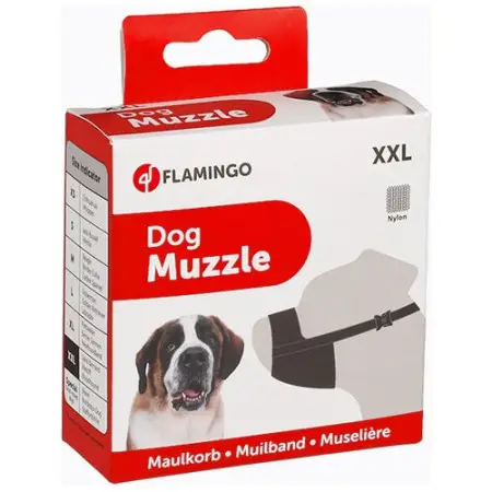 Flamingo Muzzle Nylon XXL ФЛАМІНГО НЕЙЛОН намордник для собак порід сенбернар, мастиф, бладхаунд , XXL