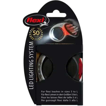 Фонарик на рулетку-поводок Flexi LED USB Черный
