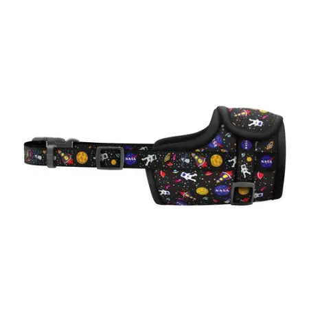 Намордник для собак WAUDOG Nylon, малюнок "NASA", пластиковий фастекс, розмір №1, О 14-20 см