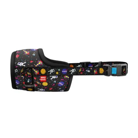 Намордник для собак WAUDOG Nylon, малюнок "NASA", пластиковий фастекс, розмір №2, О 19-26 см