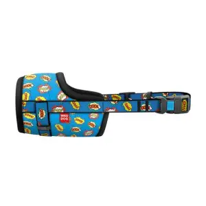 Намордник для собак WAUDOG Nylon, малюнок "ВАУ", пластиковий фастекс, розмір №4, О 35-43 см