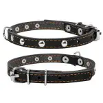 Нашийник "CoLLaR одинарний з прикрасами (ширина 14мм, довжина 27-35см) чорний